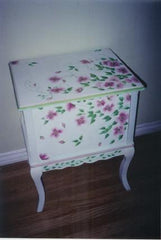 SMALL CURIO CABINET CUSTOM DESIGN AND PAINTING