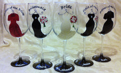 5 BLACK BRIDESMAID DRESS GLASSES