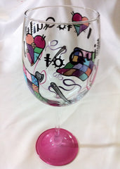 QUILTER'S WINE GLASS