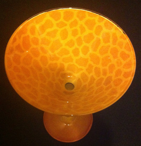 GIRAFFE PRINT MARTINI GLASS