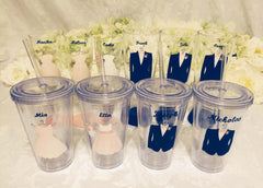 BRIDE & GROOM GLASSES