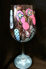 FLIP FLOPS WINE GLASS