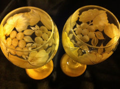 SILVER SWIRL WINE GLASSES