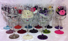 FLOPPY HAT WINE GLASSES 4 GLASSES