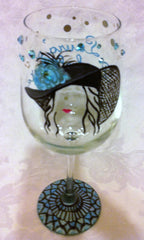 FLOPPY HAT WINE GLASSES 4 GLASSES