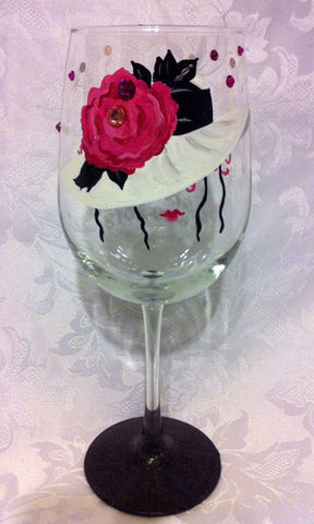 FLOPPY HAT WINE GLASSES 4 GLASSES