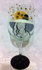KENTUCKY DERBY HAT PARTY WINE GLASSES 6 GLASSES