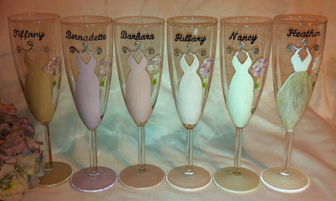BLUSH BRIDESMAID DRESS GLASSES