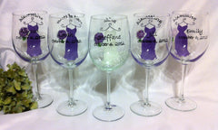 5 GREY BRIDESMAID DRESS FLUTES