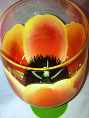 SUNSET TULIP MARTINI GLASSES Set of 4 glasses