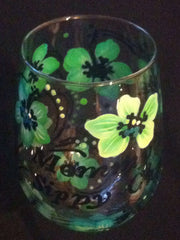 MOMMY'S SIPPY CUP HIBISCUS WINE GLASSES  Set of 5