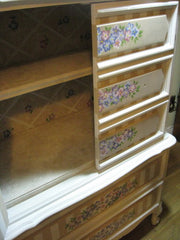 HAND PAINTED SEWING CABINET