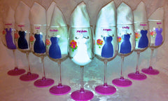 BRIDAL PARTY FLUTES 9 glasses