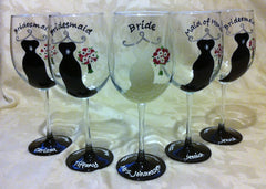 5 BLACK BRIDESMAID DRESS GLASSES