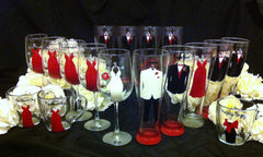 BRIDAL PARTY GLASSES 17 glasses