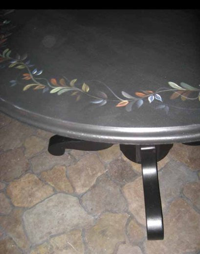 HAND PAINTED OAK TABLE