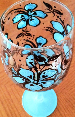 AQUA HIBISCUS WINE GLASS