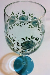 PURPLE ROSEBUD WINE GLASS