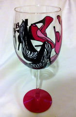 SHOE DIVA WINE GLASS