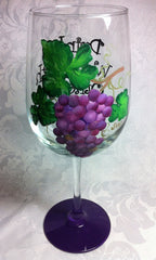 HAPPY BIRTHDAY CUPCAKE WINE GLASS