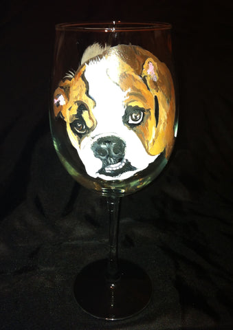 BULL DOG WINE GLASS
