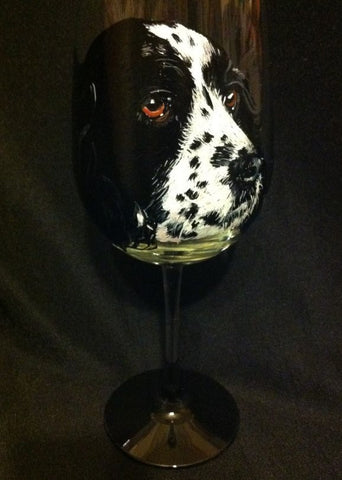 SPRINGER SPANIEL PORTRAIT WINE GLASS