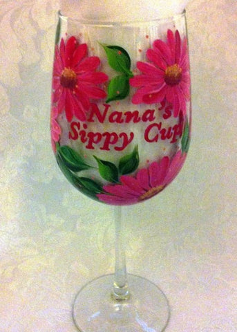NANA'S PINK DAISY SIPPY CUP