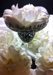 BLACK SWIRL MARGARITA GLASSES