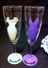 MOTHER OF THE BRIDE & GROOM WINE GLASSES