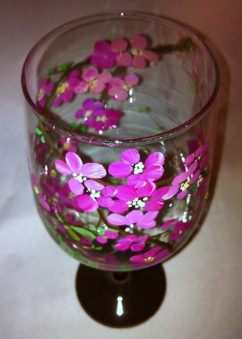 CHERRY BLOSSOM WINE GLASS