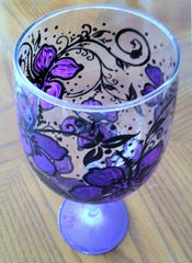 YELLOW HIBISCUS WINE GLASS