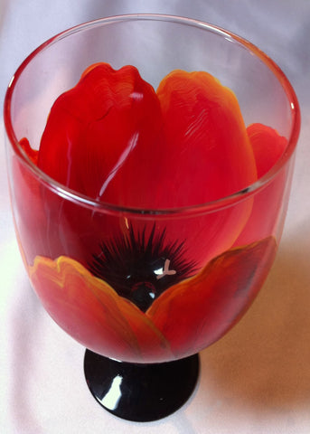 POPPY WINE GLASS