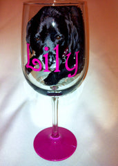 BLACK DOG WINE GLASS