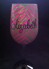 FINALLY 21 ZEBRA WINE GLASS