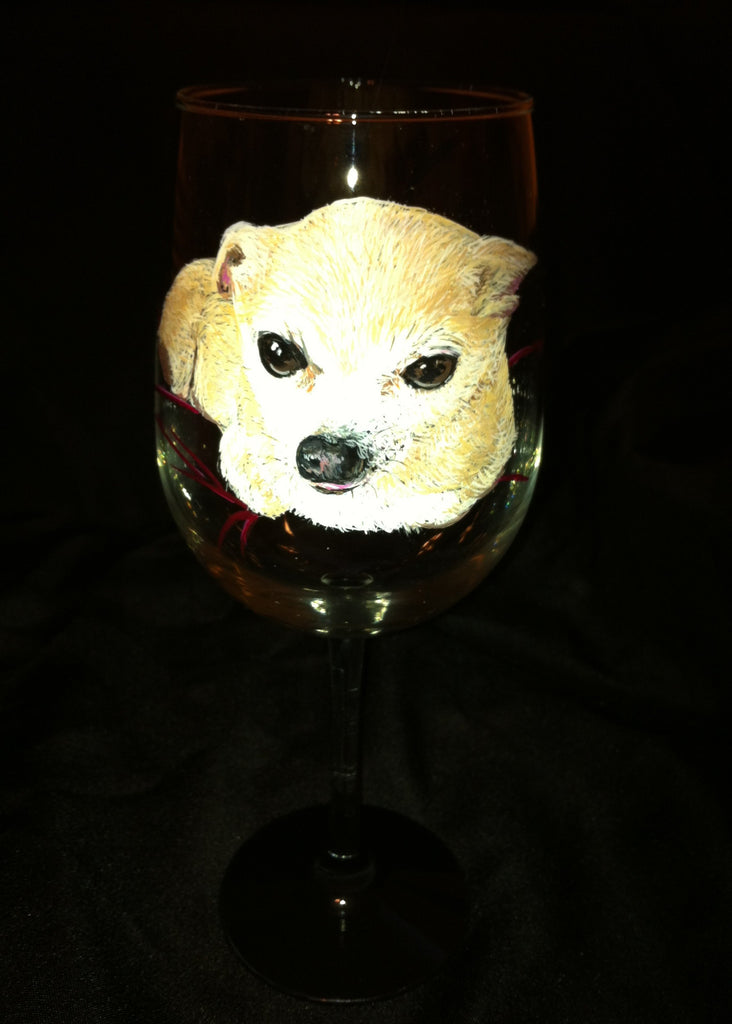 SMALL DOG BREED WINE GLASS