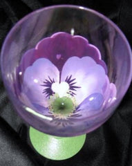 PURPLE PANSY WINE GLASS