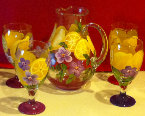 LEMONADE SET WITH  FOUR GLASSES