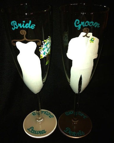 BRIDE & GROOM FLUTES
