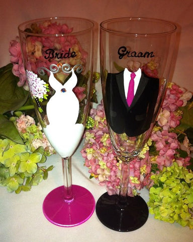 BRIDE & GROOM FLUTES