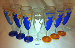 BRIDAL PARTY GLASSES 7 glasses
