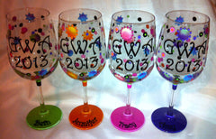 GIRLS  WEEKEND  AWAY  WINE  GLASSES 4 GLASSES