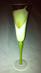 BRIDE & GROOM HYDRANGEA TOASTING FLUTES