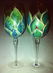 BRIDE & GROOM HYDRANGEA TOASTING FLUTES