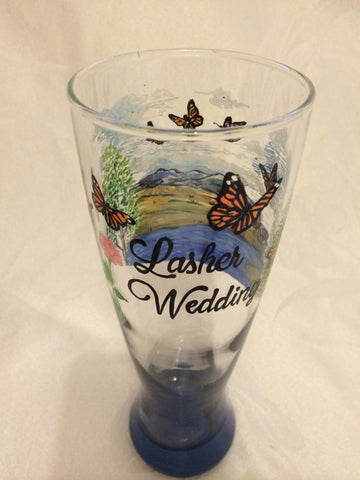 CUSTOM DESIGN  WEDDING GLASSES