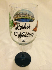 CUSTOM DESIGN  WEDDING GLASSES