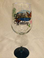CUSTOM DESIGN  WEDDING GLASSES
