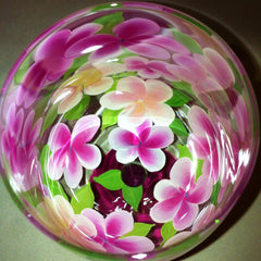 PINK PLUMERIA WINE GLASS