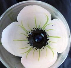 WHITE ANEMONE WINE GLSS