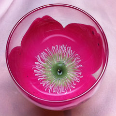 PURPLE FLOWER WINE GLASS