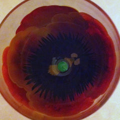 PURPLE PANSY WINE GLASS